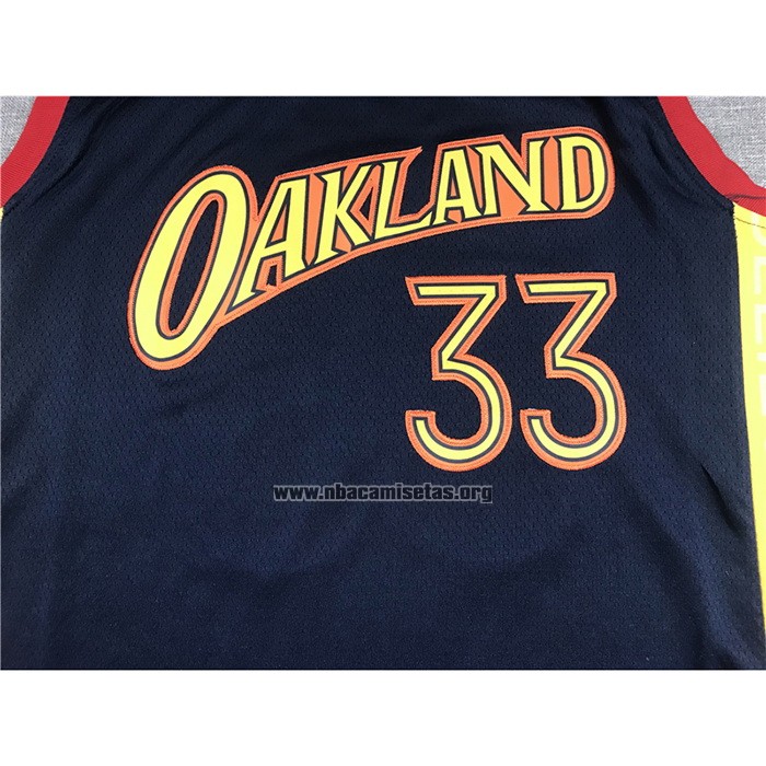 Camiseta Golden State Warriors James Wiseman NO 33 Ciudad 2020-21 Azul